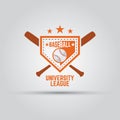 Baseball university sport logo