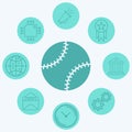 Baseball vector icon sign symbol Royalty Free Stock Photo