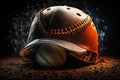 Baseball wallpaper. Generative AI. Royalty Free Stock Photo