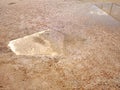 Baseball, Water Puddles in the Infield Royalty Free Stock Photo