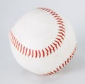Baseball on white with clipping path a well-worn Royalty Free Stock Photo