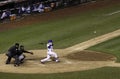 Baseball - Wrigley Field Ball Hit to Left Side Royalty Free Stock Photo