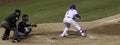 Baseball - Wrigley Field Batter Bunting.