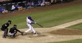 Baseball - Wrigley Field Batter Swings Royalty Free Stock Photo