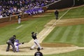 Baseball - Wrigley Field Batter Swings Hard