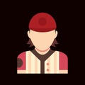 Baseballplayer. Vector illustration decorative design Royalty Free Stock Photo