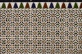 Baseboard background of arabic tiles and geometric.