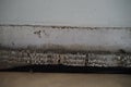 Baseboard heater damaged front view Royalty Free Stock Photo