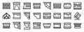 Baseboard molding icons set. This set of icons shows different cornice moulding types and styles Royalty Free Stock Photo