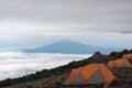 Basecamp on the mountain Royalty Free Stock Photo