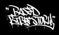 BASED BIBLE STORY word street art graffiti tagging vector Royalty Free Stock Photo