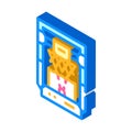 based on stereolithography 3d printer isometric icon vector illustration