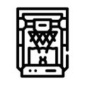 based on stereolithography 3d printer line icon vector illustration