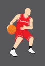 Baseketball Player Figure Royalty Free Stock Photo