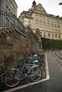 Basel - bicycle parking Royalty Free Stock Photo