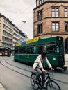 Basel Bicycle and trolley car Royalty Free Stock Photo