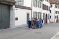 Basel carnival 2019 group of piccolo flute players