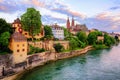 Basel Old Town with Munster cathedral and Rhine, Switzerland Royalty Free Stock Photo