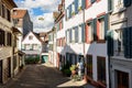 Picturesque historical neighborhood in the spring. Basel, Switzerland