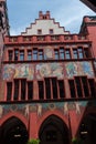 Basel, Switzerland - August 16, 2019 - walk through the streets of the city and views of the buildings of the old town