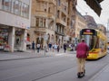 Basel, Switzerland - July 4 2022: public transport in the city