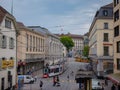 Basel, Switzerland - July 4 2022: public transport in the city