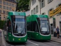 Basel, Switzerland - July 4 2022: public transport in the city