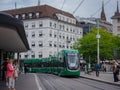 Basel, Switzerland - July 4 2022: public transport in the city