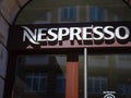 Basel, Switzerland - July 8 2022: Store of the famous brand of Nespresso coffee machines