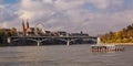 One of the four passenger ferries of Basel crossing the river Rh