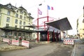 BASEL, SWITZERLAND, SAINT-LOUIS, FRANCE the car crosses the state border of Switzerland and France, tourist, . Royalty Free Stock Photo