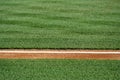 Baseline on a baseball field Royalty Free Stock Photo