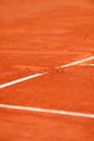 Baseline footprint on a tennis court