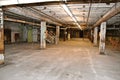 Spacious basement of an old warehouse Royalty Free Stock Photo