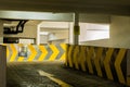 Basement car park exit and entrance view Royalty Free Stock Photo