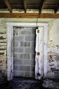 Basement door cemented closed Royalty Free Stock Photo