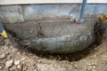 Basement Foundation Crack, Water Leak, Seepage Royalty Free Stock Photo