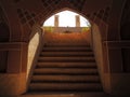 Basement stairs and sustainable architecture wind towers Royalty Free Stock Photo