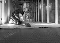 Basement Subfloor Installation Royalty Free Stock Photo