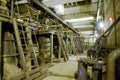 Basement of a water pumping station. Abandoned post-apocalyptic Royalty Free Stock Photo