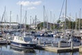 Basen jachtowy harbour with luxury yachts in Kolobrzeg, Poland Royalty Free Stock Photo