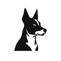 Basenji Icon, Dog Black Silhouette, Puppy Pictogram, Pet Outline, Basenji Symbol