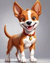 Basenji puppy dog cartoon character