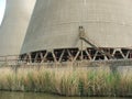 Bases of Nuclear Cooling Tower next to River