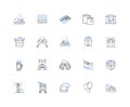 Bash line icons collection. Shell, Command-line, Scripting, Terminal, Parsing, Automation, Unix vector and linear