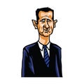 Bashar al-Assad Cartoon Caricature Portrait Royalty Free Stock Photo