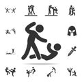 bashing icon. Set of Cfight and sparring element icons. Premium quality graphic design. Signs and symbols collection icon for webs