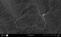 Bashkia Bulqize outlined, Albania. Grayscale Royalty Free Stock Photo