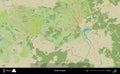 Bashkia Bulqize outlined, Albania. Topographic Humanitarian Royalty Free Stock Photo