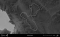Bashkia Dropull outlined, Albania. Grayscale Royalty Free Stock Photo